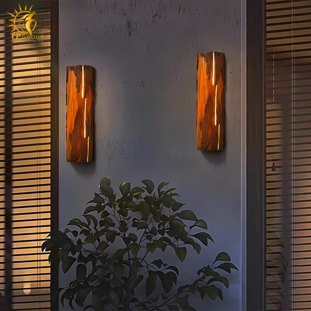Đèn tường khối gỗ phong cách Wabi Sabi ODW137 11 Đèn tường khối gỗ phong cách Wabi Sabi ODW137