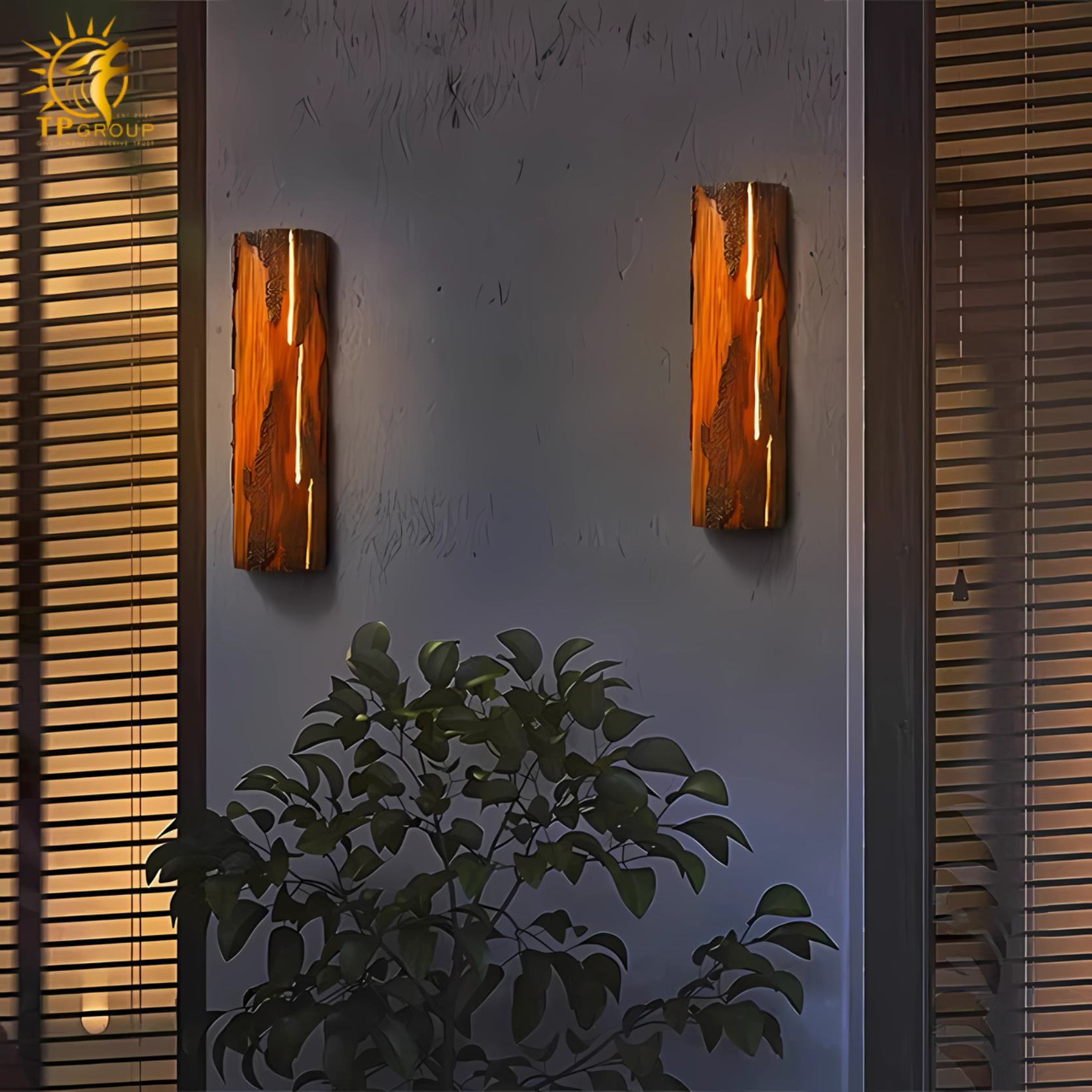 Đèn tường khối gỗ phong cách Wabi Sabi ODW137 3 Đèn tường khối gỗ phong cách Wabi Sabi ODW137