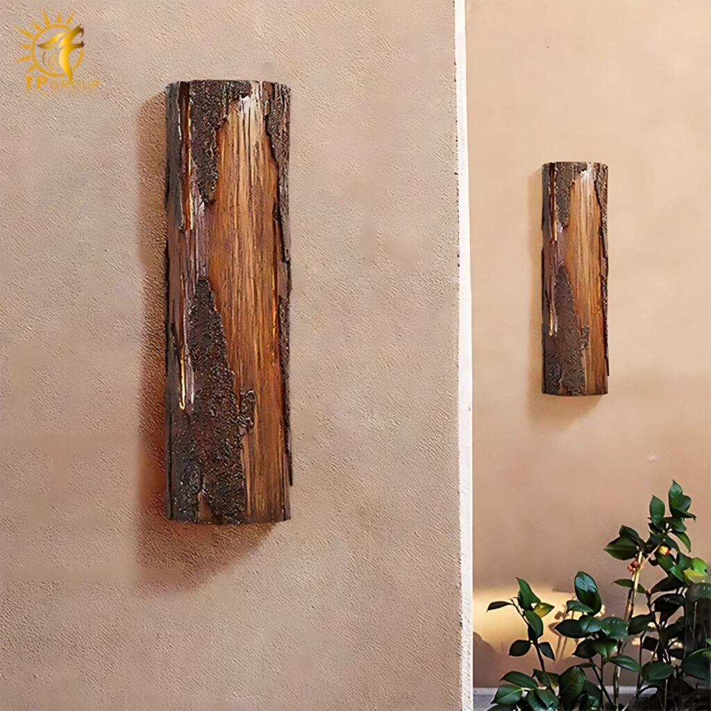 Đèn tường khối gỗ phong cách Wabi Sabi ODW137 10 Đèn tường khối gỗ phong cách Wabi Sabi ODW137