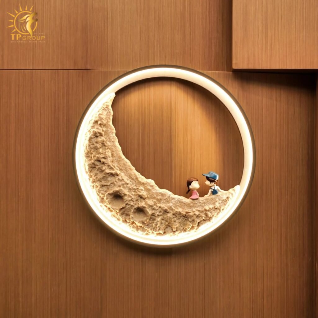 Đèn tường mặt trăng trang trí hành lang hiện đại BD163 15 Đèn tường mặt trăng trang trí hành lang hiện đại BD163