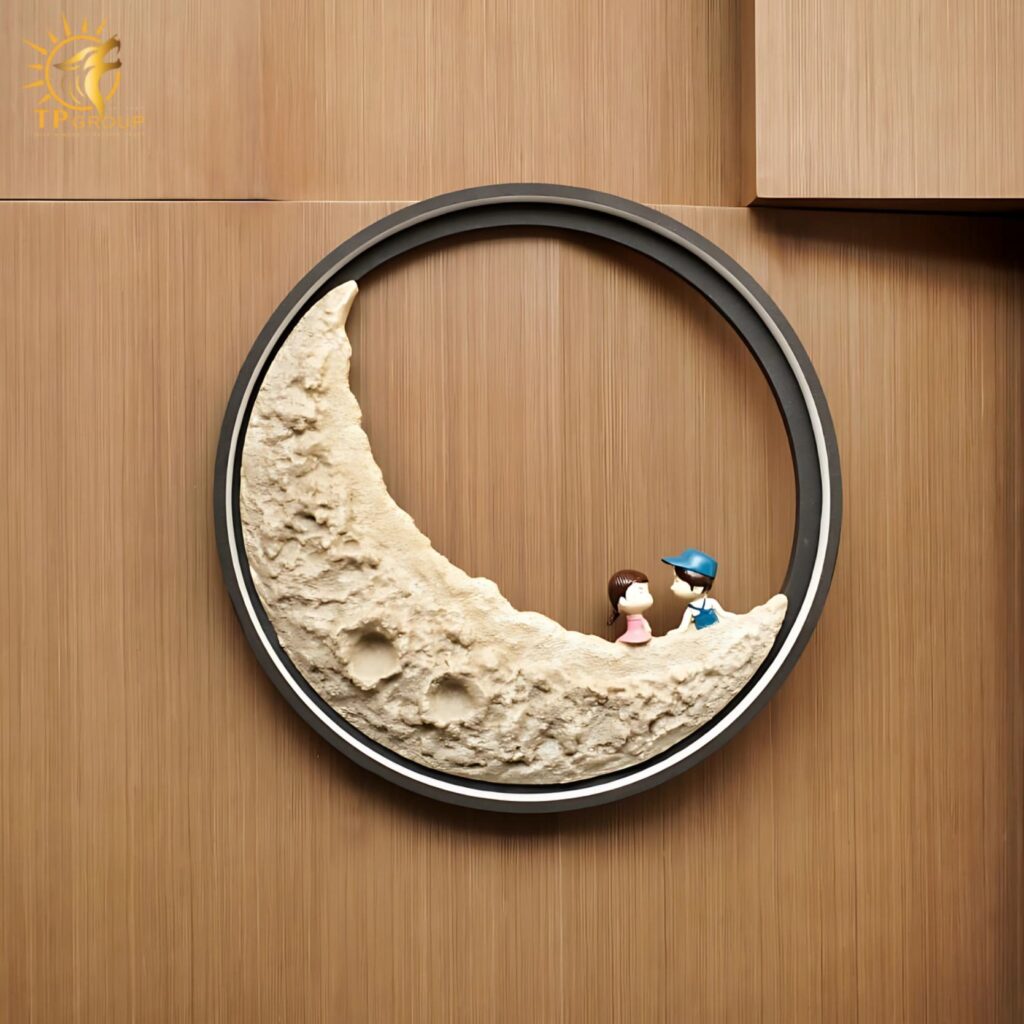 Đèn tường mặt trăng trang trí hành lang hiện đại BD163 14 Đèn tường mặt trăng trang trí hành lang hiện đại BD163