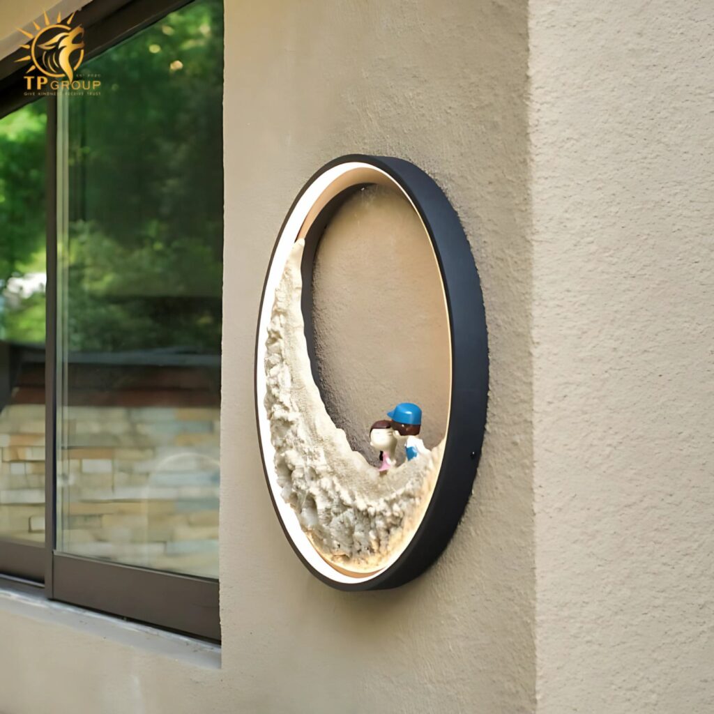 Đèn tường mặt trăng trang trí hành lang hiện đại BD163 11 Đèn tường mặt trăng trang trí hành lang hiện đại BD163