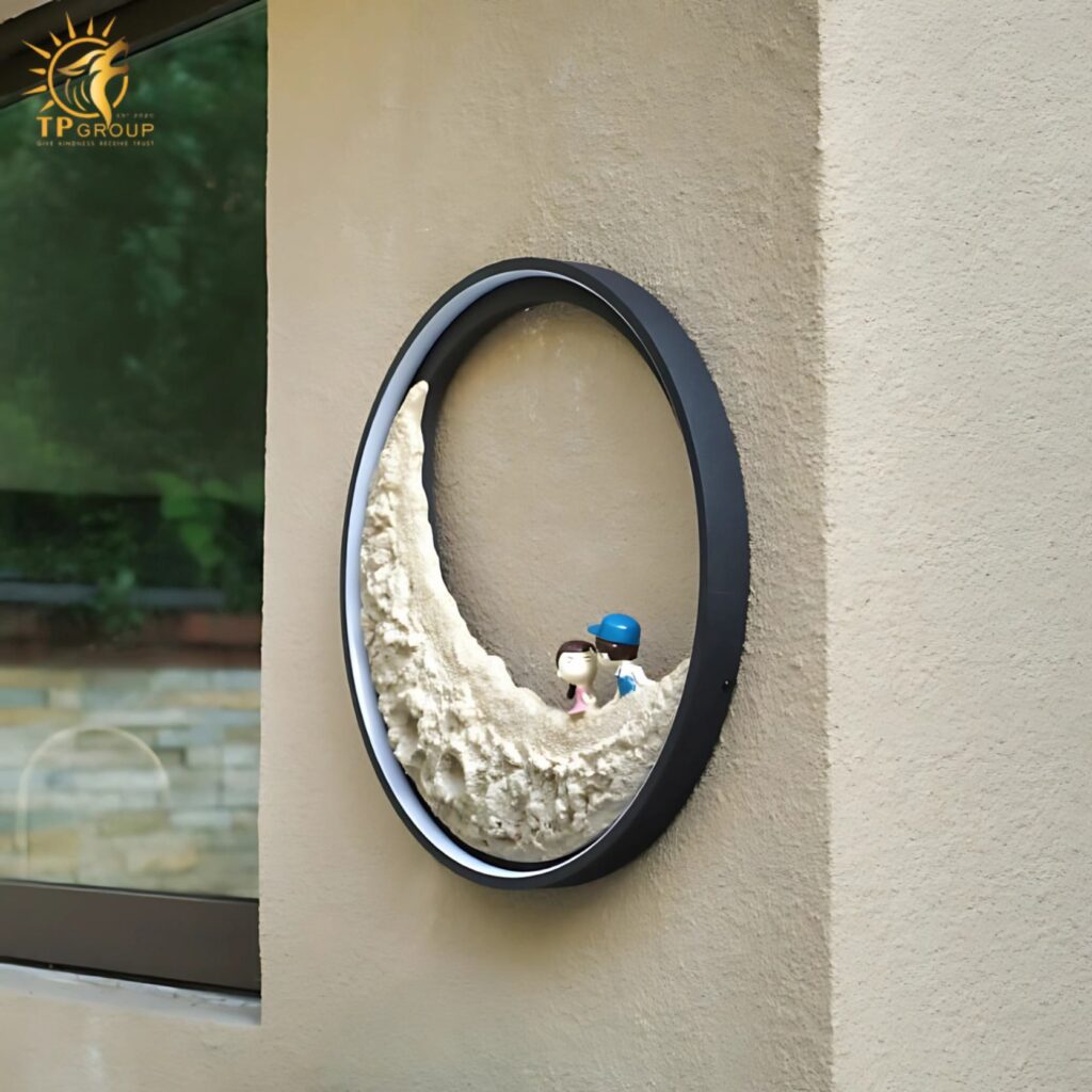 Đèn tường mặt trăng trang trí hành lang hiện đại BD163 10 Đèn tường mặt trăng trang trí hành lang hiện đại BD163