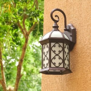 Đèn tường ngoài trời họa tiết cổ điển BD019