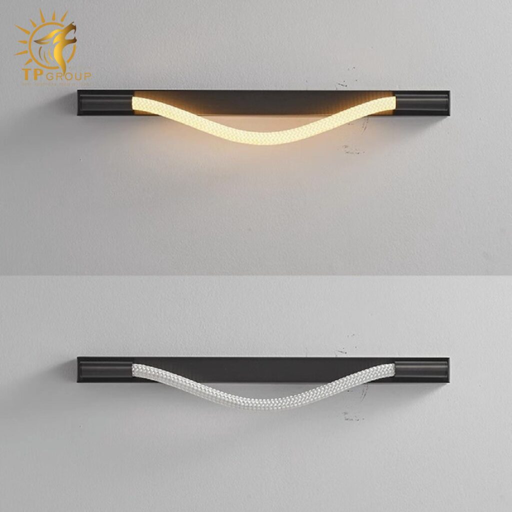 Đèn tường phòng ngủ tối giản hiện đại phong cách Bắc Âu sáng tạo đèn dài mềm mại bằng silicon một dòng TPDT004