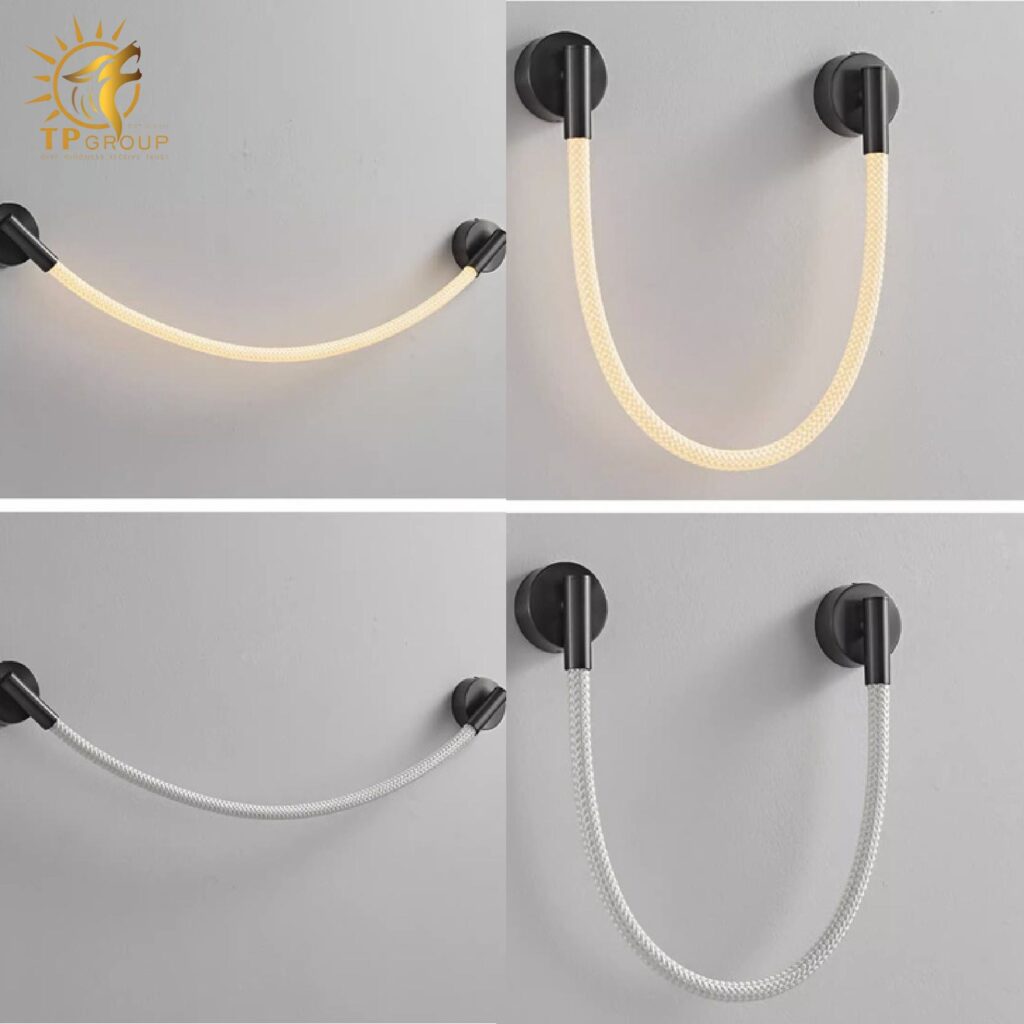 Đèn tường phòng ngủ tối giản hiện đại phong cách Bắc Âu sáng tạo đèn dài mềm mại bằng silicon một dòng TPDT004