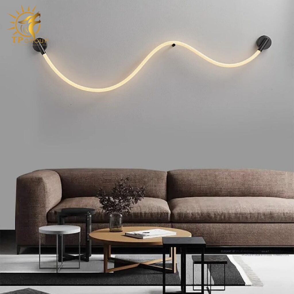 Đèn tường phòng ngủ tối giản hiện đại phong cách Bắc Âu sáng tạo đèn dài mềm mại bằng silicon một dòng TPDT004
