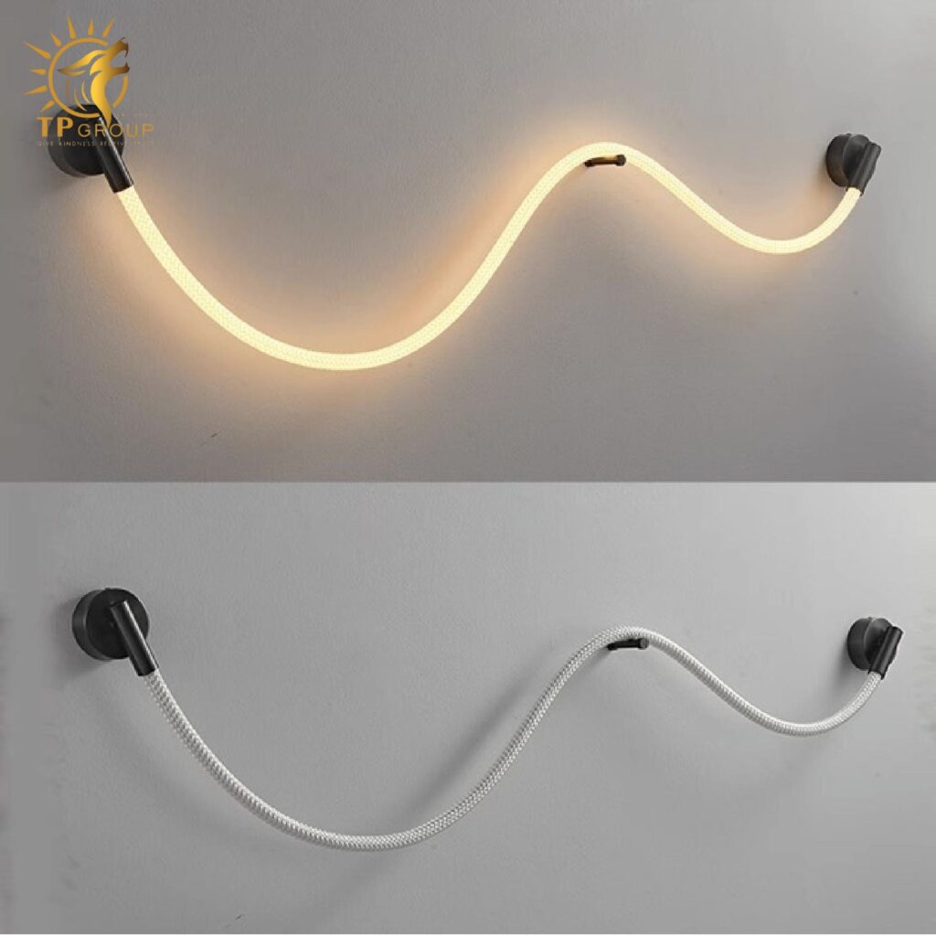 Đèn tường phòng ngủ tối giản hiện đại phong cách Bắc Âu sáng tạo đèn dài mềm mại bằng silicon một dòng TPDT004