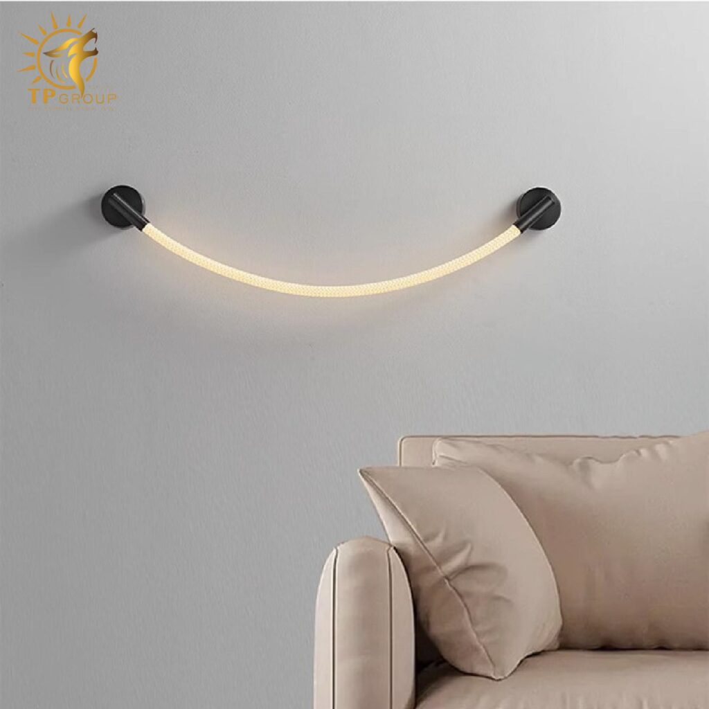 Đèn tường phòng ngủ tối giản hiện đại phong cách Bắc Âu sáng tạo đèn dài mềm mại bằng silicon một dòng TPDT004