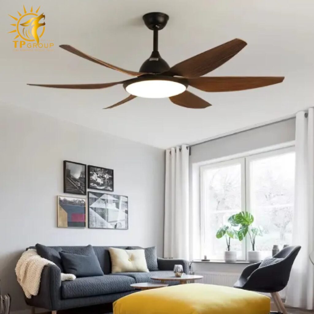 Quạt trần 6 cánh DCT Fan 118 màu gỗ 10 Quạt trần 6 cánh DCT Fan 118 màu gỗ