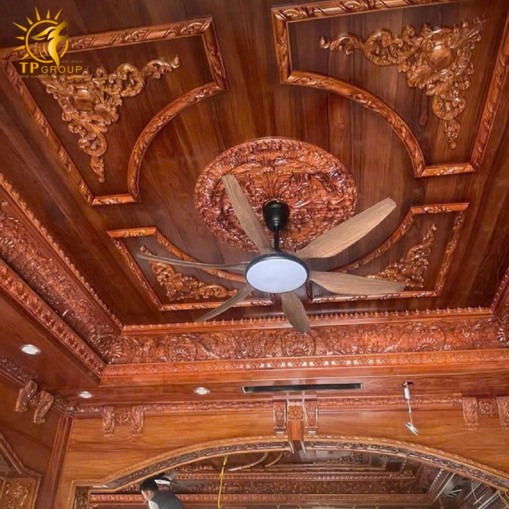 Quạt trần 6 cánh DCT Fan 118 màu gỗ 12 Quạt trần 6 cánh DCT Fan 118 màu gỗ