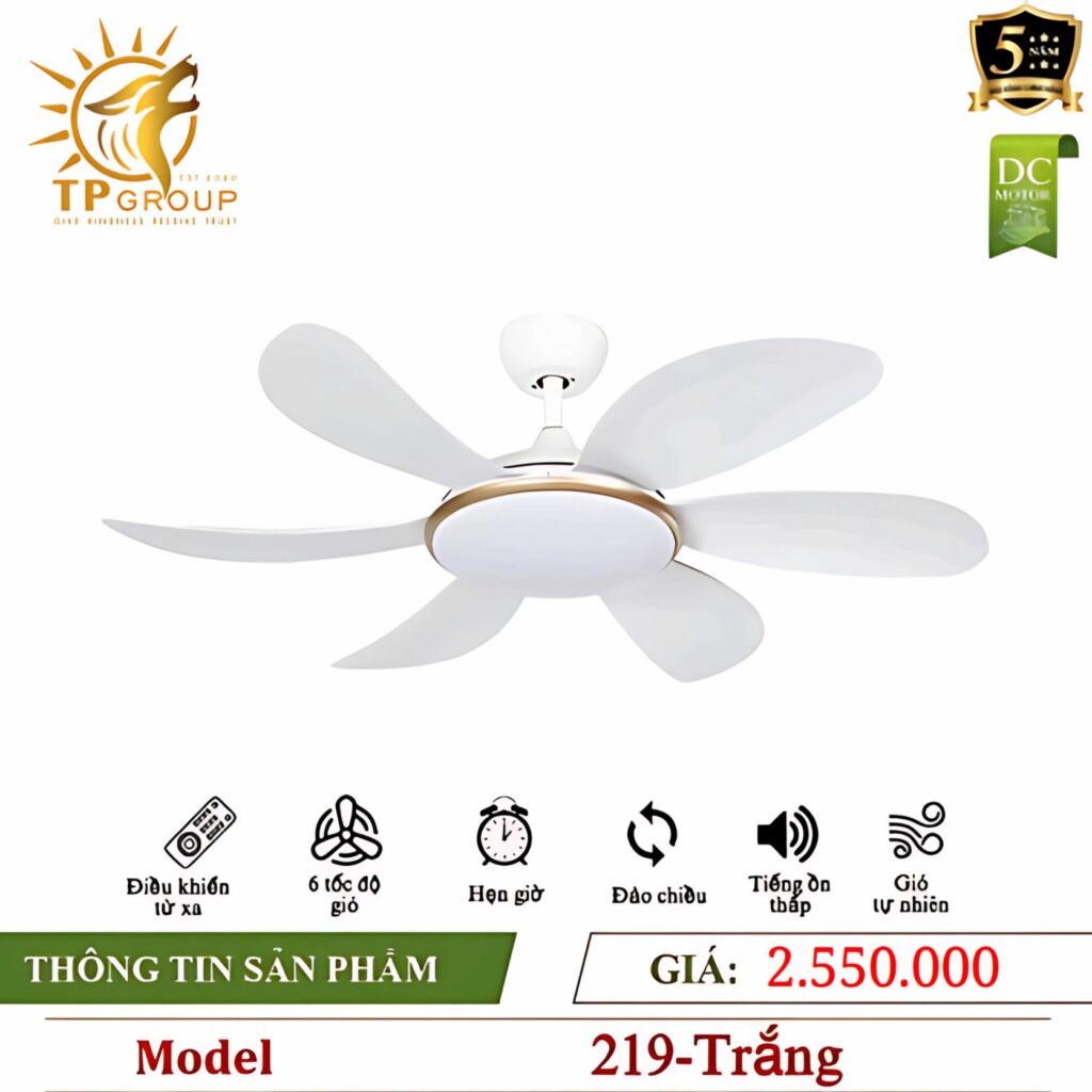 Quạt trần DCT FAN 219 17 Quạt trần DCT FAN 219