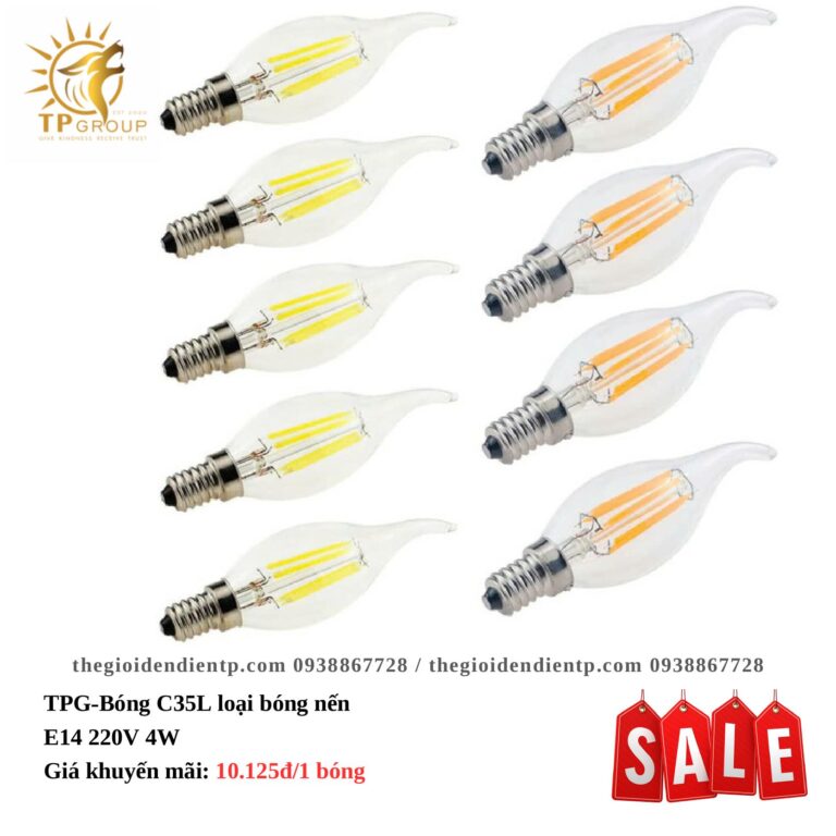 Bóng nến Edison C35L-4W