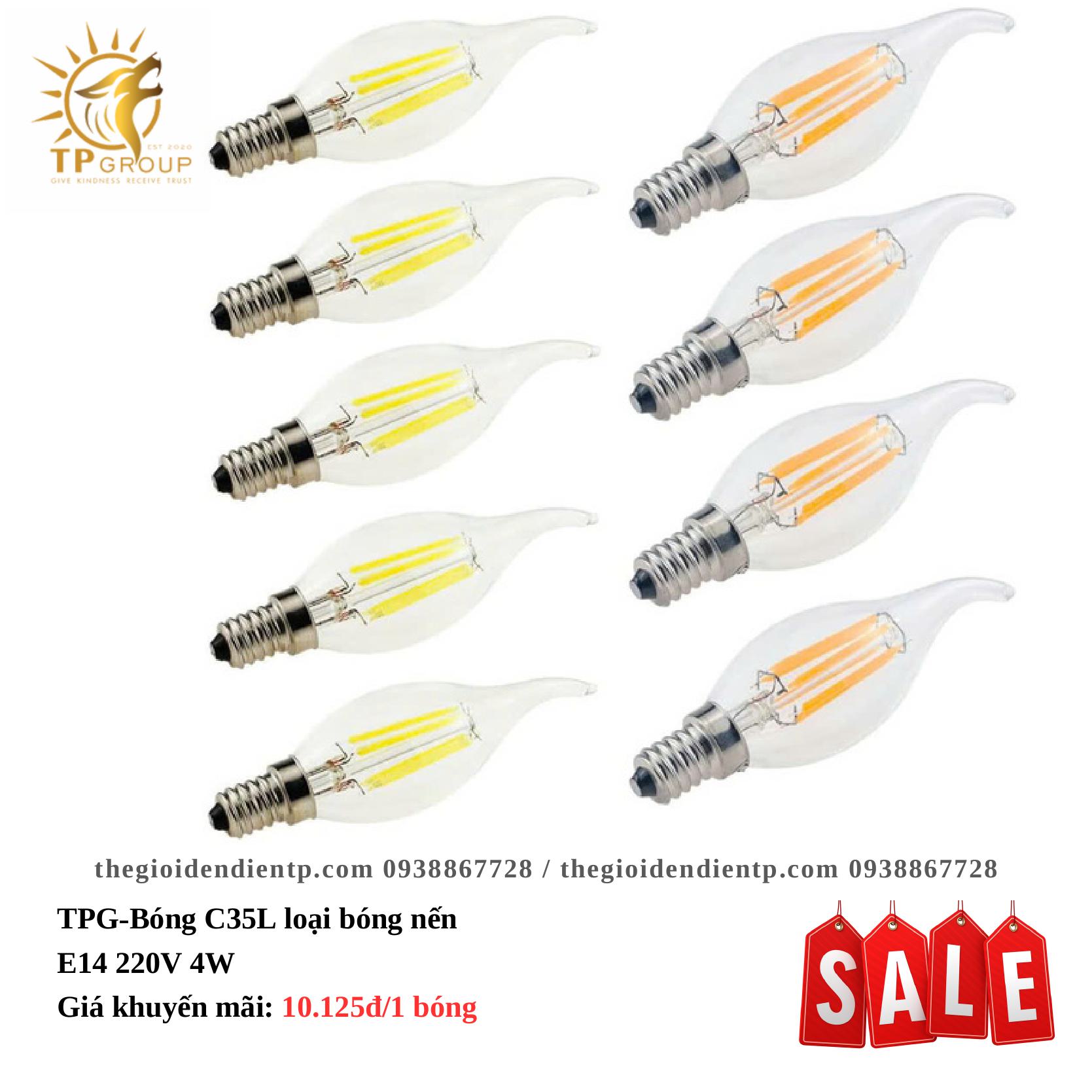 Bóng nến Edison C35L-4W