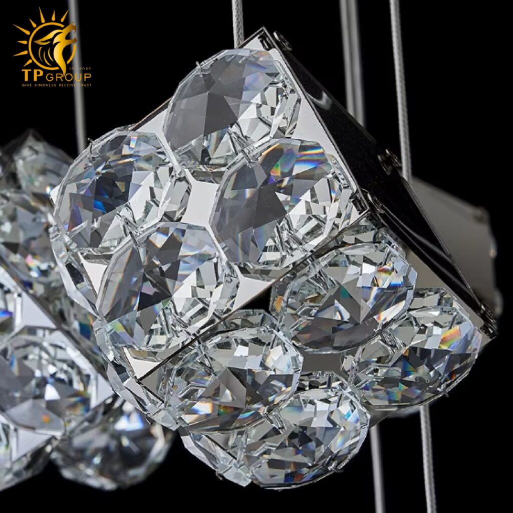 Đèn Thả Trần Lắp Phòng Khách, Phòng Ngủ, Thông Tầng Cầu Thang Hiện Đại Chất Liệu Pha Lê TL1618 