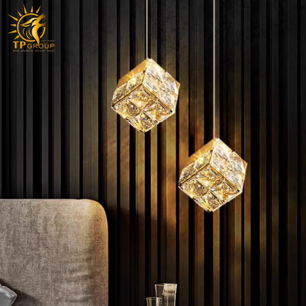 Đèn Thả Trần Lắp Phòng Khách, Phòng Ngủ, Thông Tầng Cầu Thang Hiện Đại Chất Liệu Pha Lê TL1618 