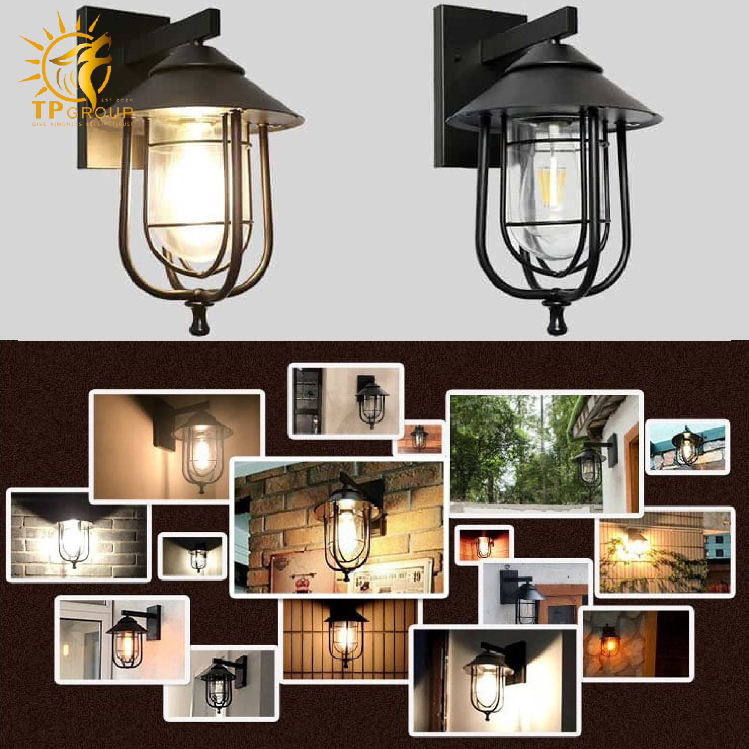 Đèn chụp ngoài trời cổ điển gắn tường VNT865 9 Đèn chụp ngoài trời cổ điển gắn tường VNT865