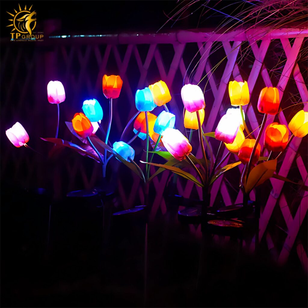 Đèn hoa Tulip cắm cỏ trang trí cảnh quan KE6767 8 Đèn hoa Tulip cắm cỏ trang trí cảnh quan KE6767
