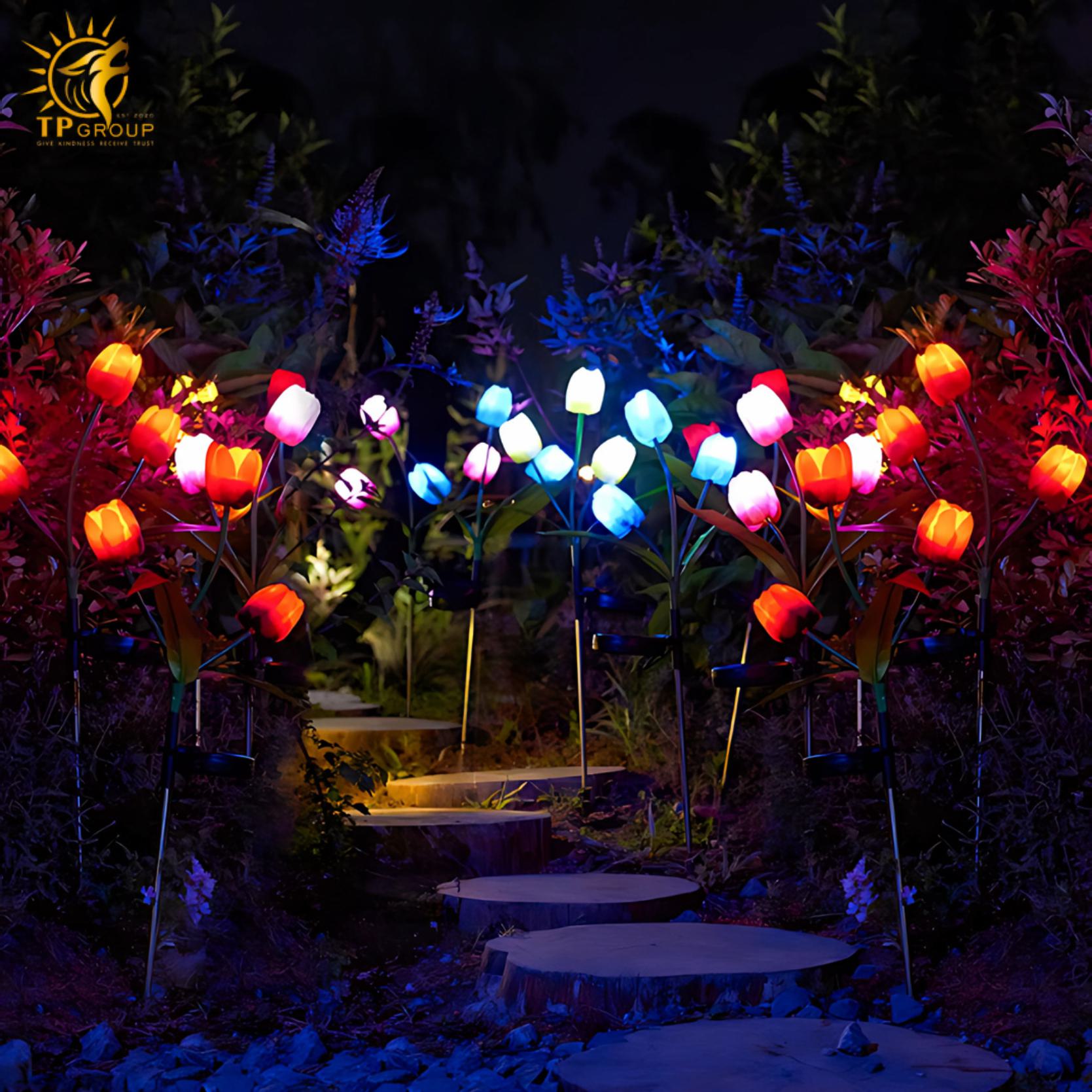 Đèn hoa Tulip cắm cỏ trang trí cảnh quan KE6767 4 Đèn hoa Tulip cắm cỏ trang trí cảnh quan KE6767