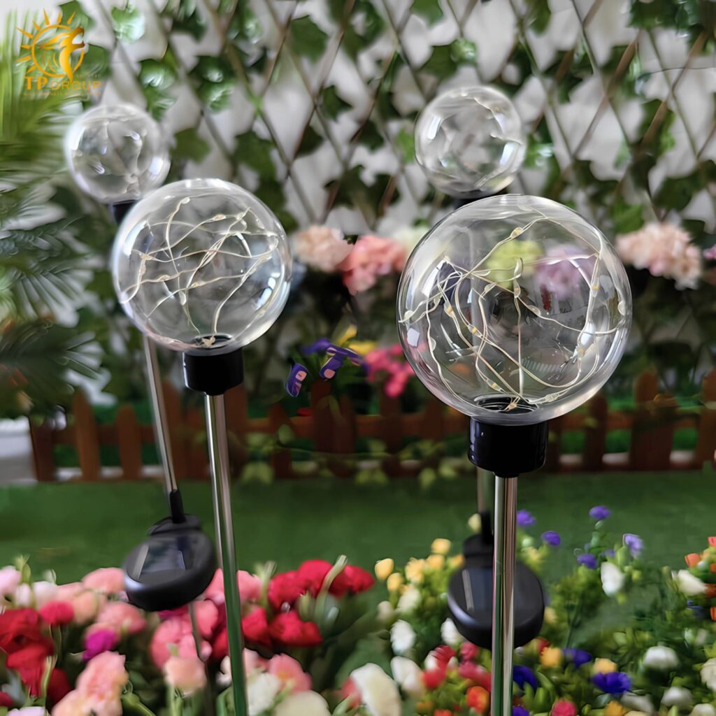 Đèn led cỏ quả cầu thủy tinh năng lượng mặt trời ME3320 8 Đèn led cỏ quả cầu thủy tinh năng lượng mặt trời ME3320