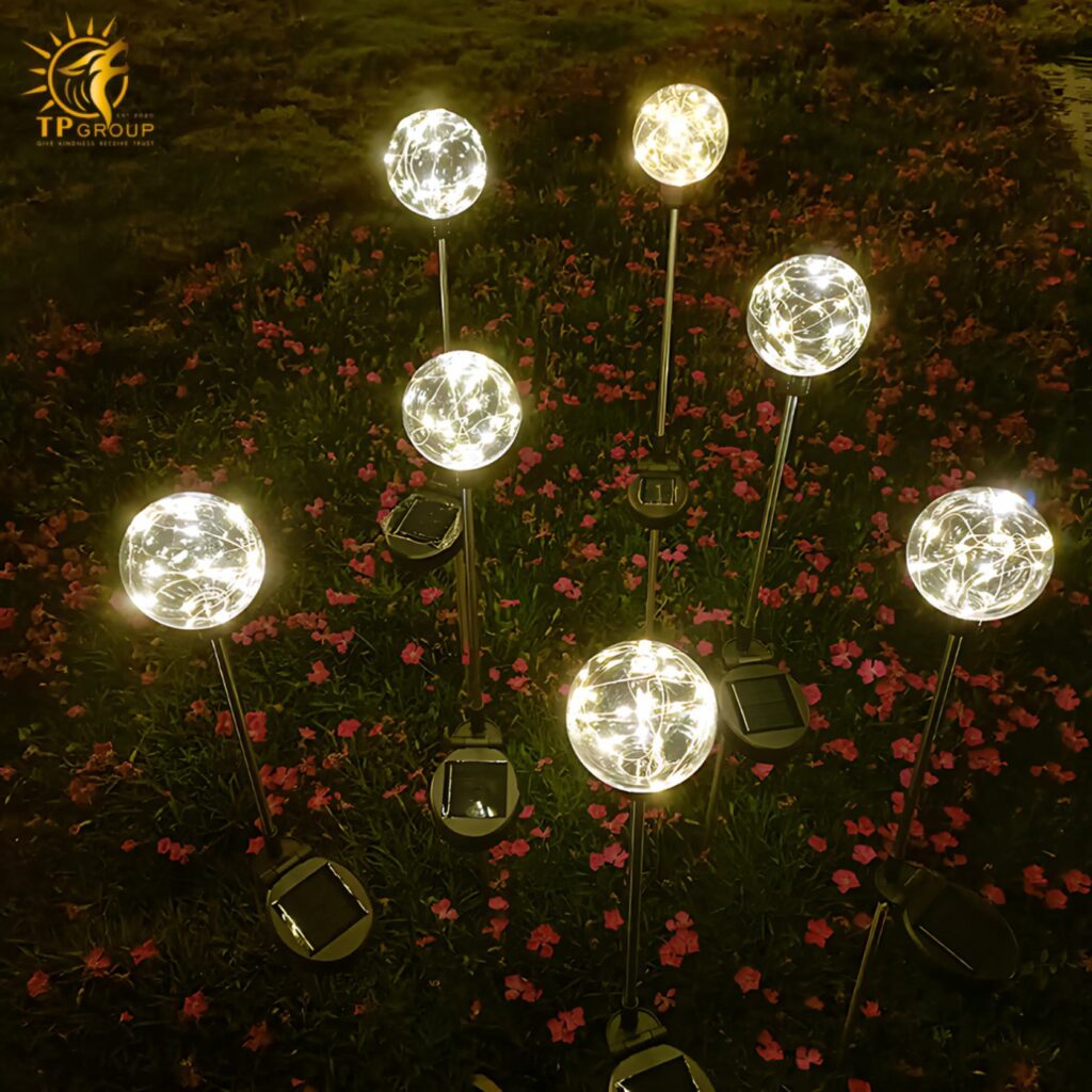 Đèn led cỏ quả cầu thủy tinh năng lượng mặt trời ME3320 10 Đèn led cỏ quả cầu thủy tinh năng lượng mặt trời ME3320