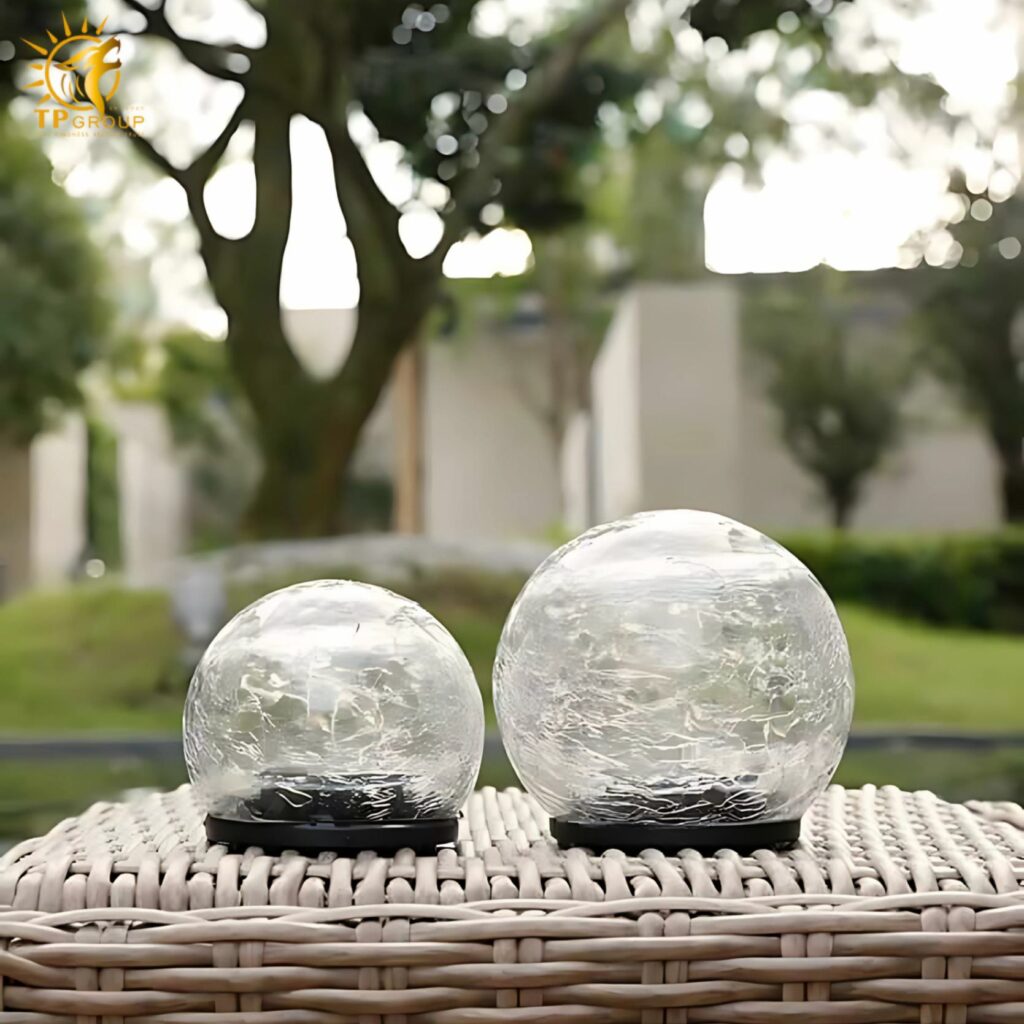 Đèn led cỏ quả cầu thủy tinh năng lượng mặt trời ME3320