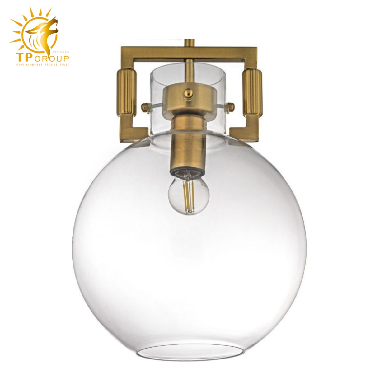 Đèn thả chau thủy tinh TT27B 2 Đèn thả chau thủy tinh TT27B