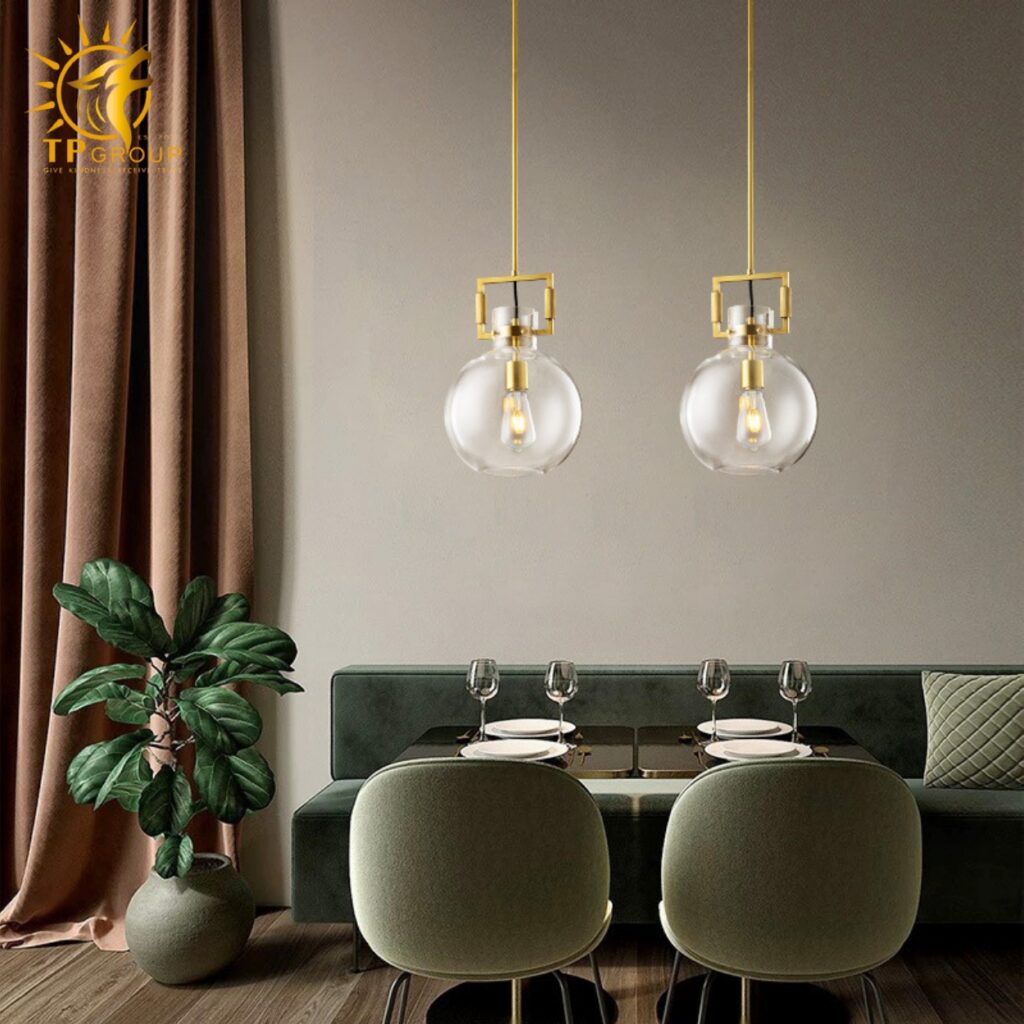 Đèn thả chau thủy tinh TT27B 9 Đèn thả chau thủy tinh TT27B