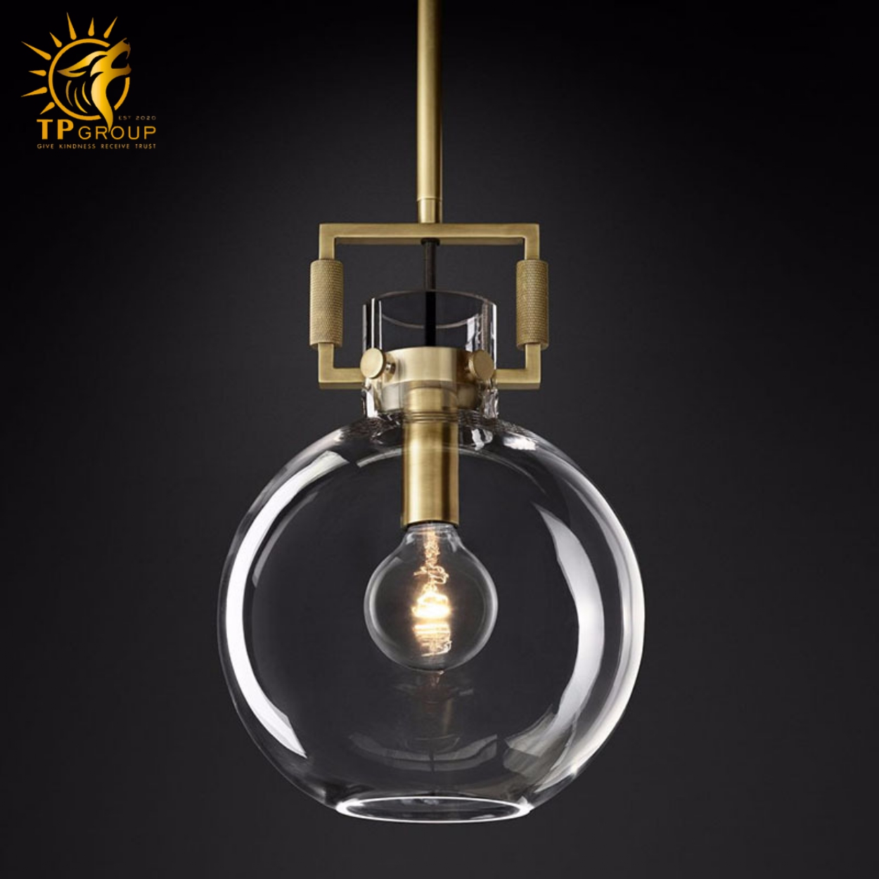 Đèn thả chau thủy tinh TT27B 5 Đèn thả chau thủy tinh TT27B