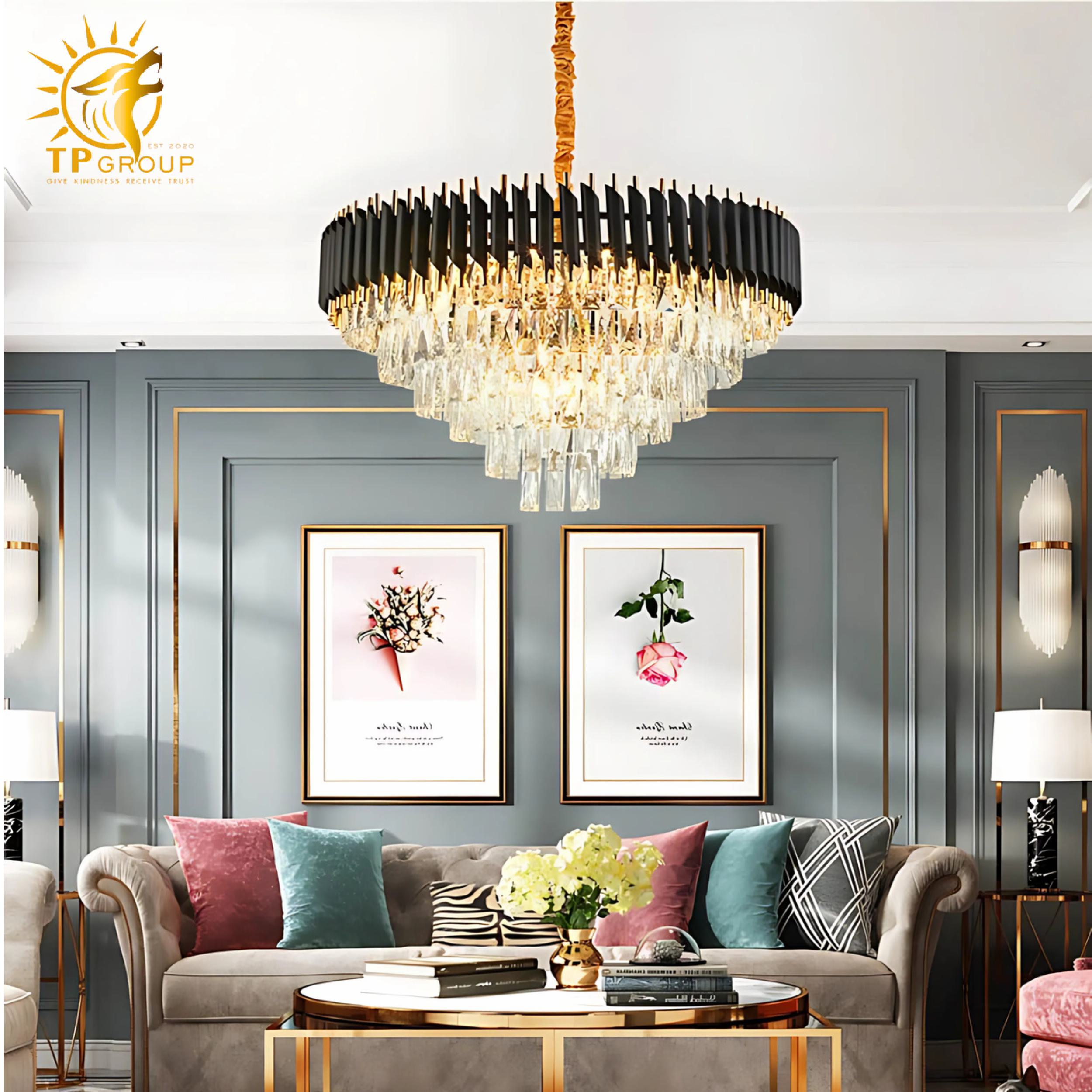 Đèn thả pha lê 18077 3 Đèn thả pha lê 18077