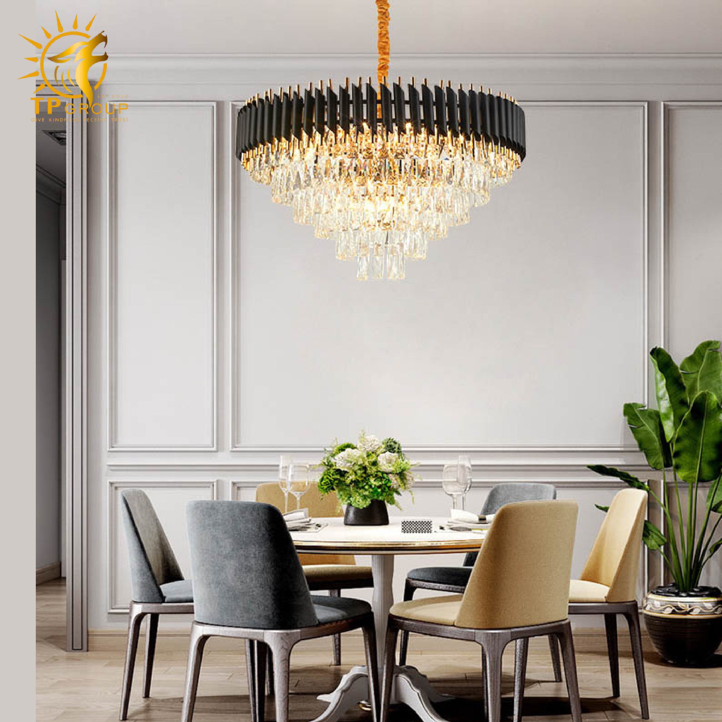 Đèn thả pha lê 18077 6 Đèn thả pha lê 18077