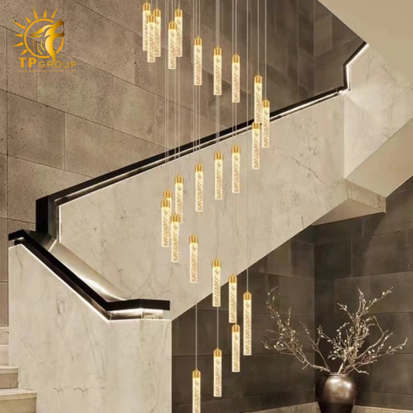 Đèn thả thông tầng thủy tinh hiện đại TH8297/25 14 Đèn thả thông tầng thủy tinh hiện đại TH8297