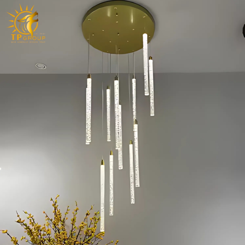 Đèn thả thông tầng thủy tinh hiện đại TH8297/25 4 Đèn thả thông tầng thủy tinh hiện đại TH8297