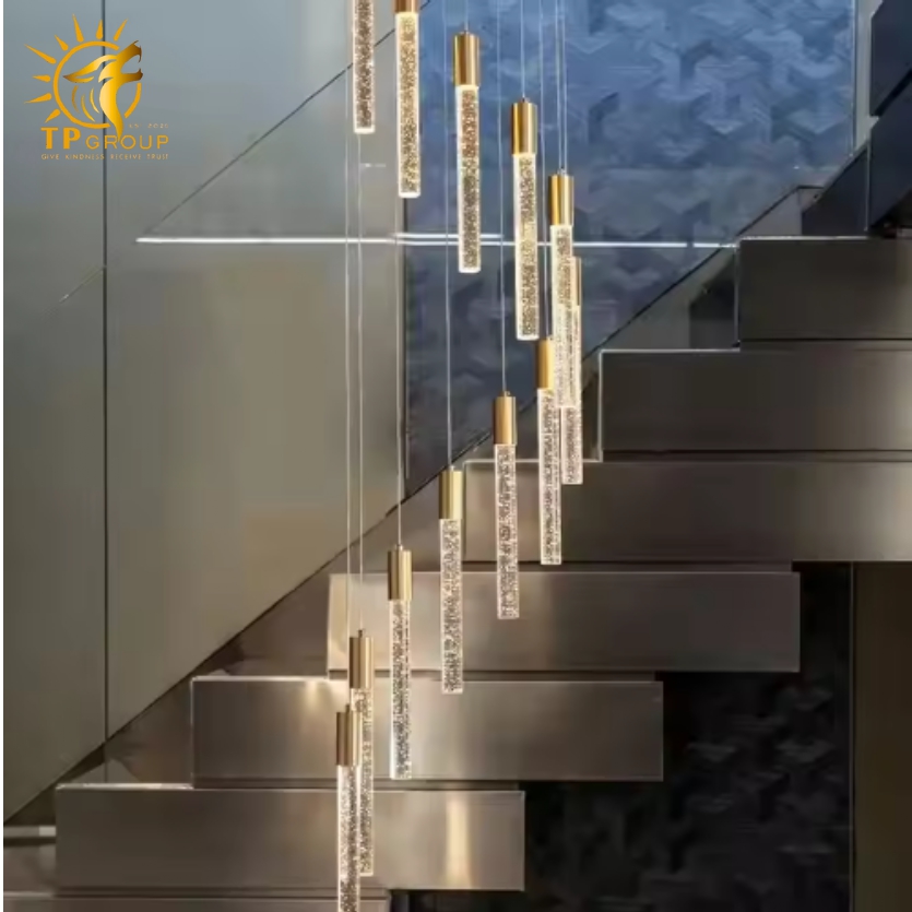 Đèn thả thông tầng thủy tinh hiện đại TH8297/25 6 Đèn thả thông tầng thủy tinh hiện đại TH8297