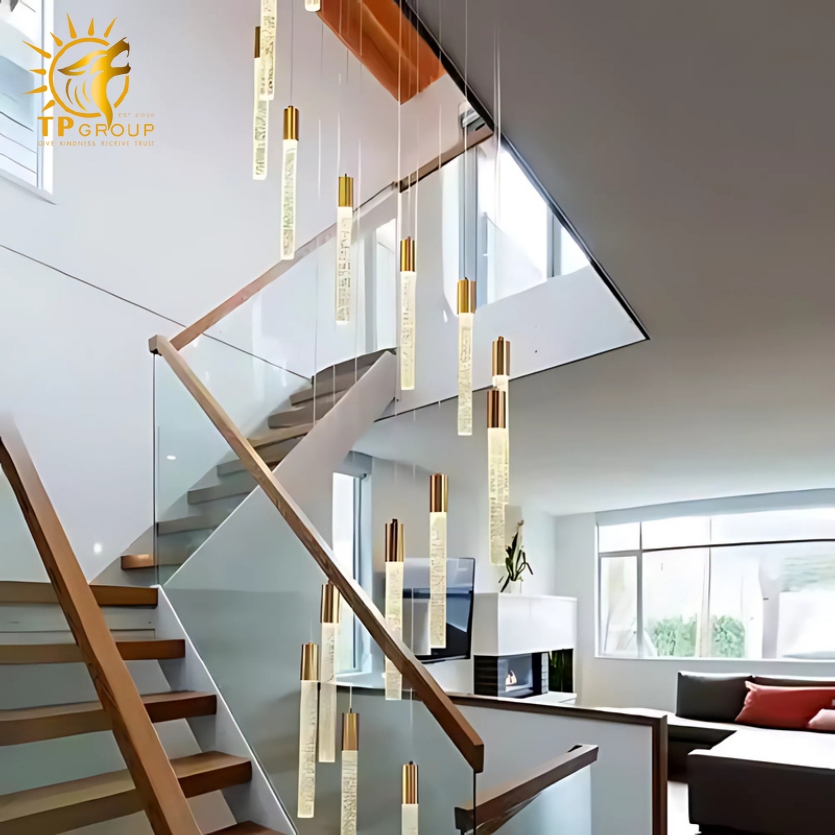 Đèn thả thông tầng thủy tinh hiện đại TH8297/25 9 Đèn thả thông tầng thủy tinh hiện đại TH8297