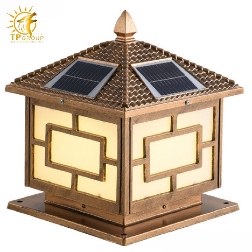 Đèn trụ cổng năng lượng mặt trời TP001 8 Đèn trụ cổng năng lượng mặt trời TP001
