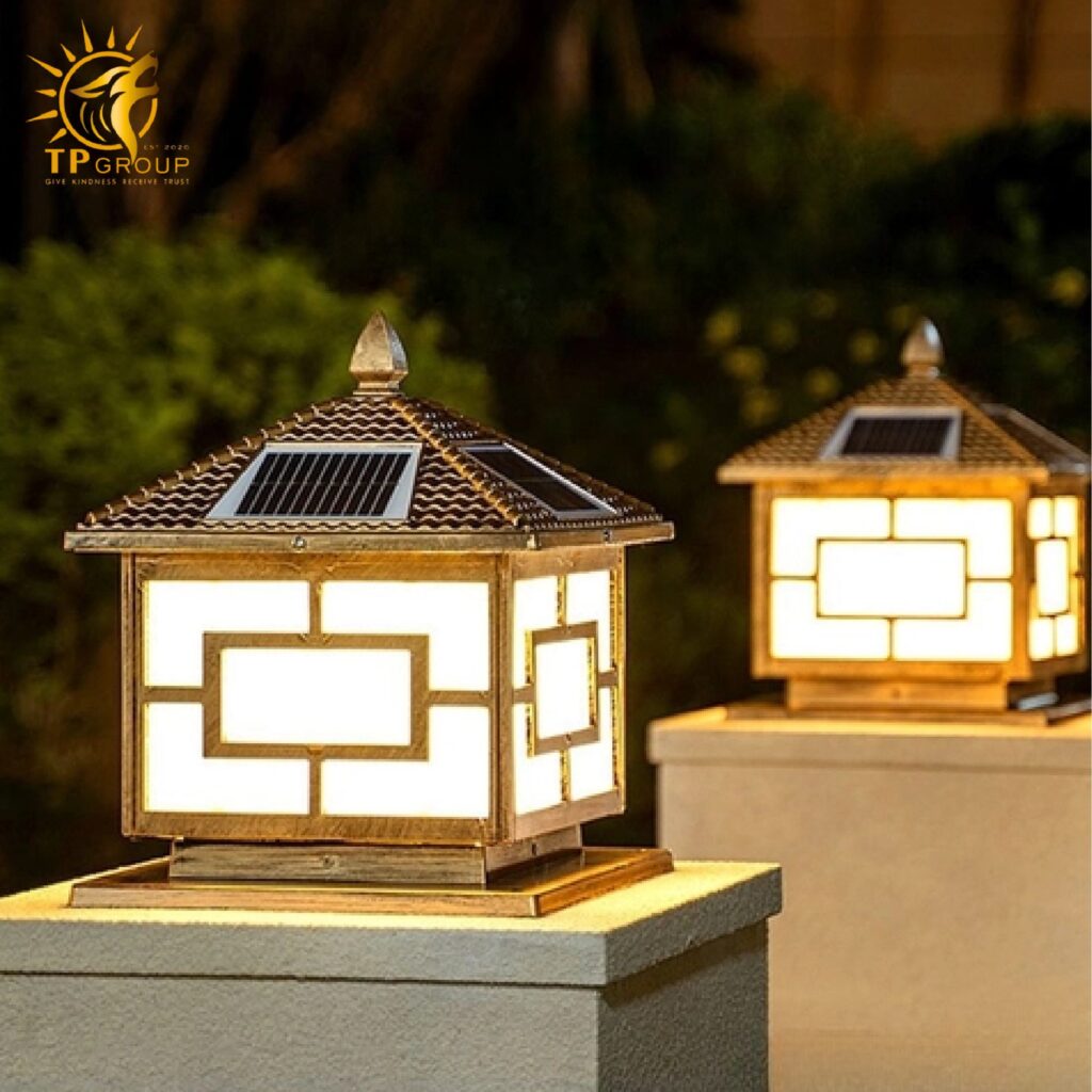 Đèn trụ cổng năng lượng mặt trời TP001 10 Đèn trụ cổng năng lượng mặt trời TP001