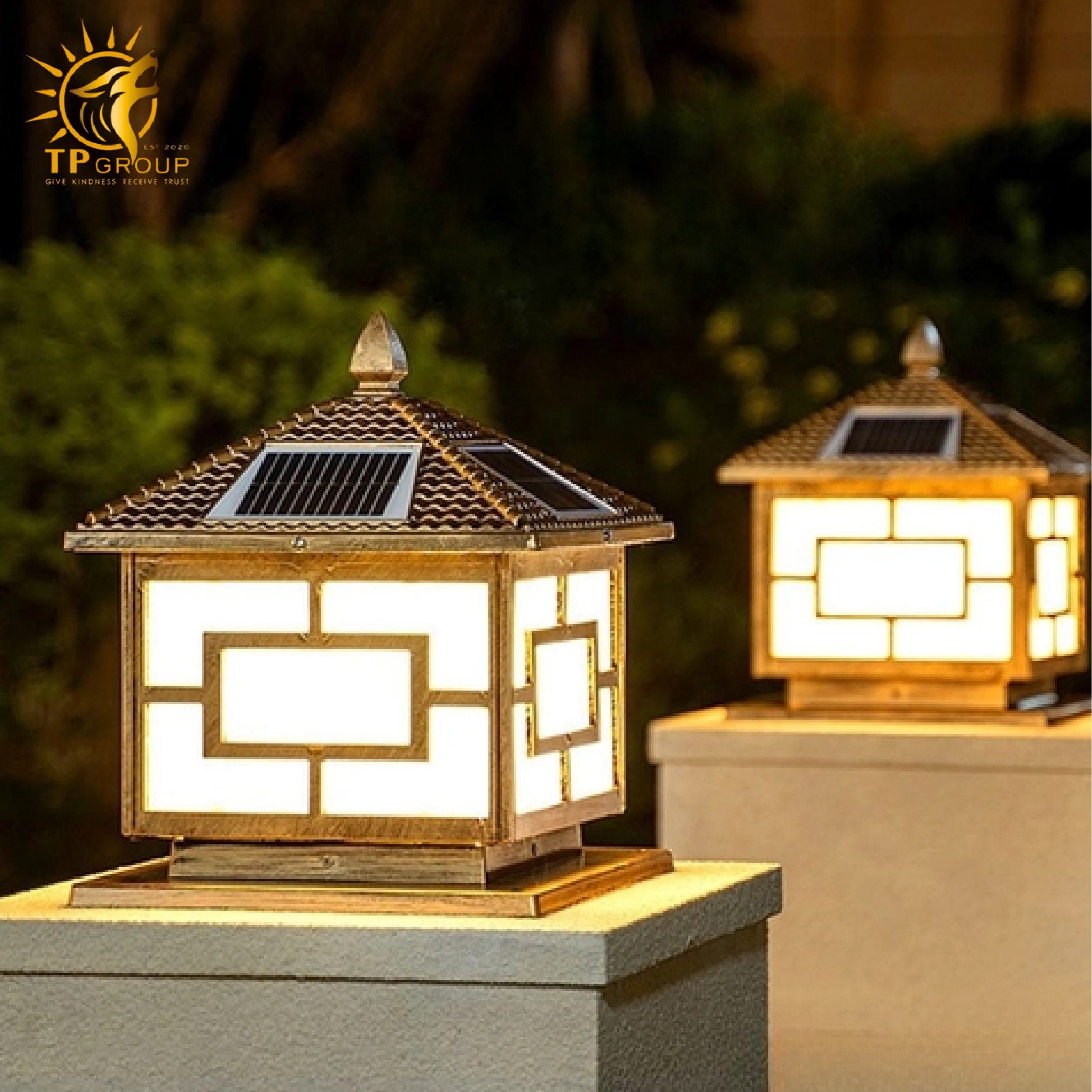 Đèn trụ cổng năng lượng mặt trời TP001 5 Đèn trụ cổng năng lượng mặt trời TP001