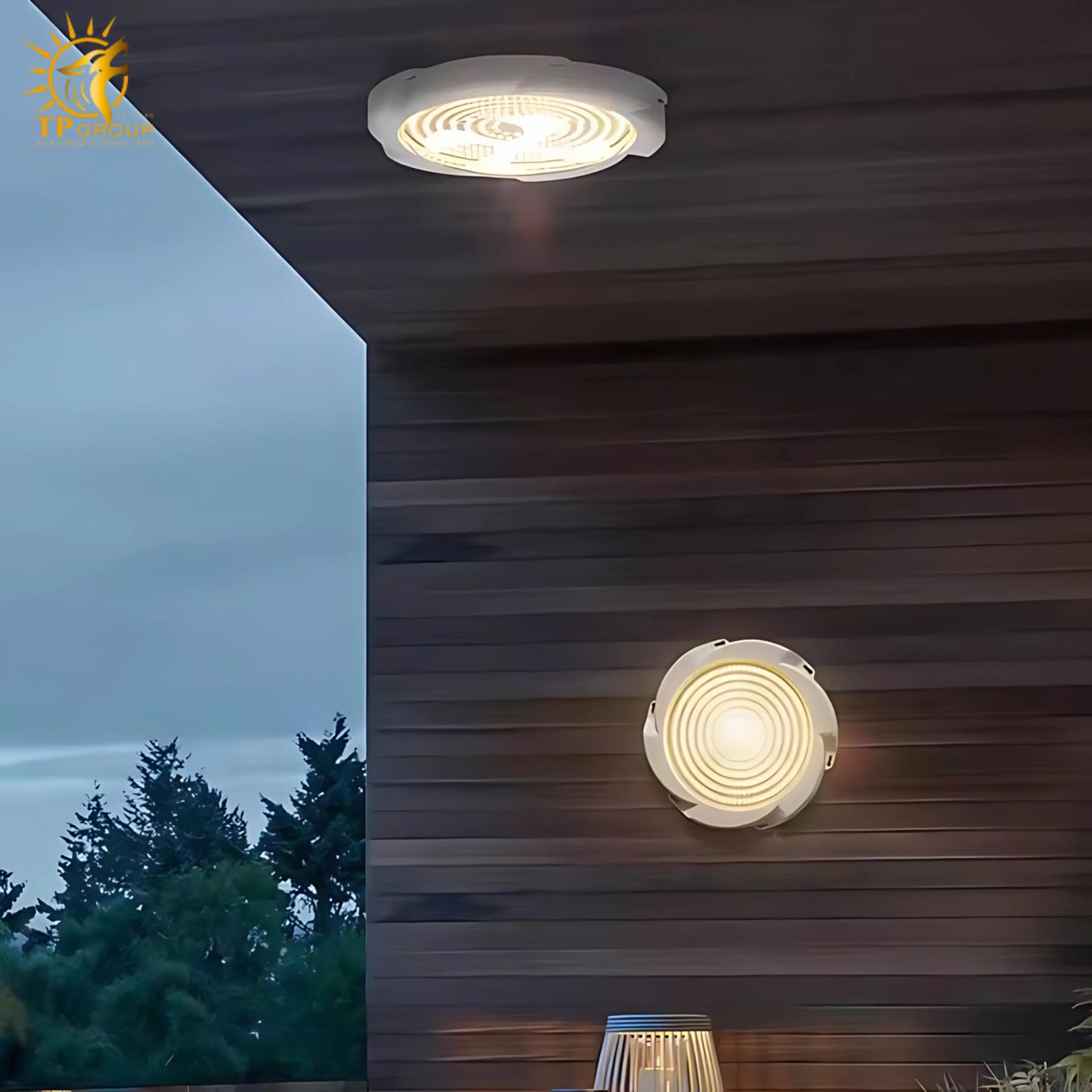 Đèn tường hình tròn chạm khắc tinh tế HD7203