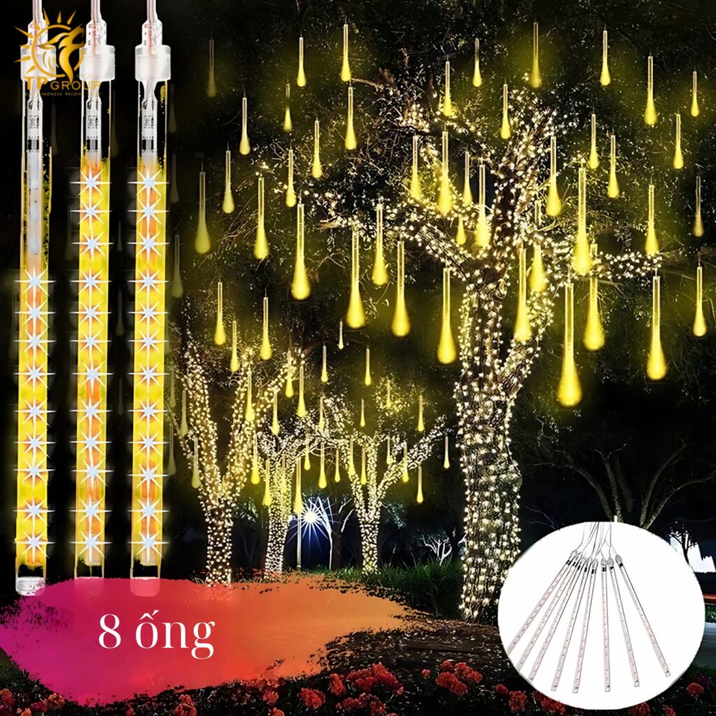 Đèn LED Sao Băng Chùm 8 Cây 17 Đèn LED Sao Băng Chùm 8 Cây