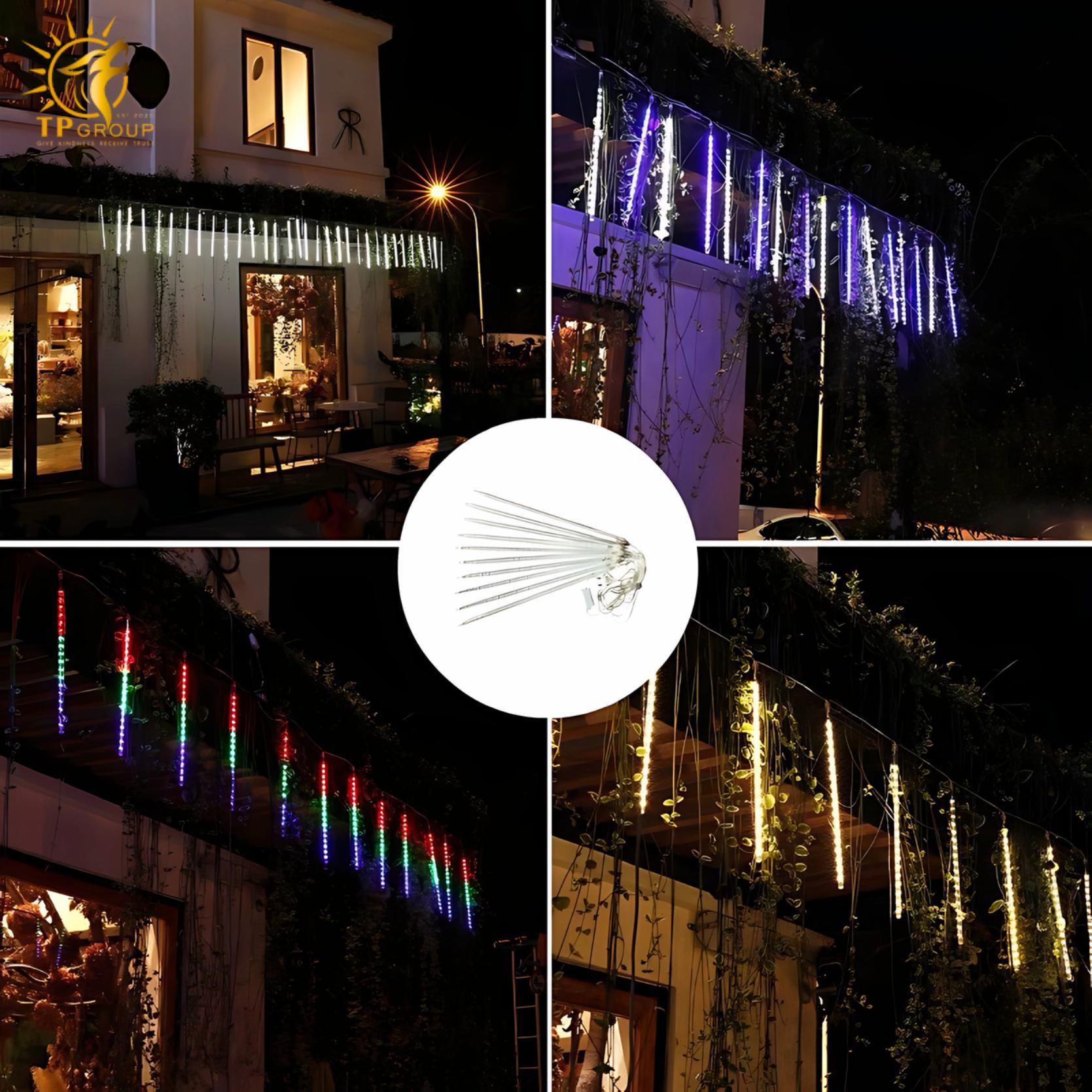 Đèn LED Sao Băng Chùm 8 Cây 4 Đèn LED Sao Băng Chùm 8 Cây