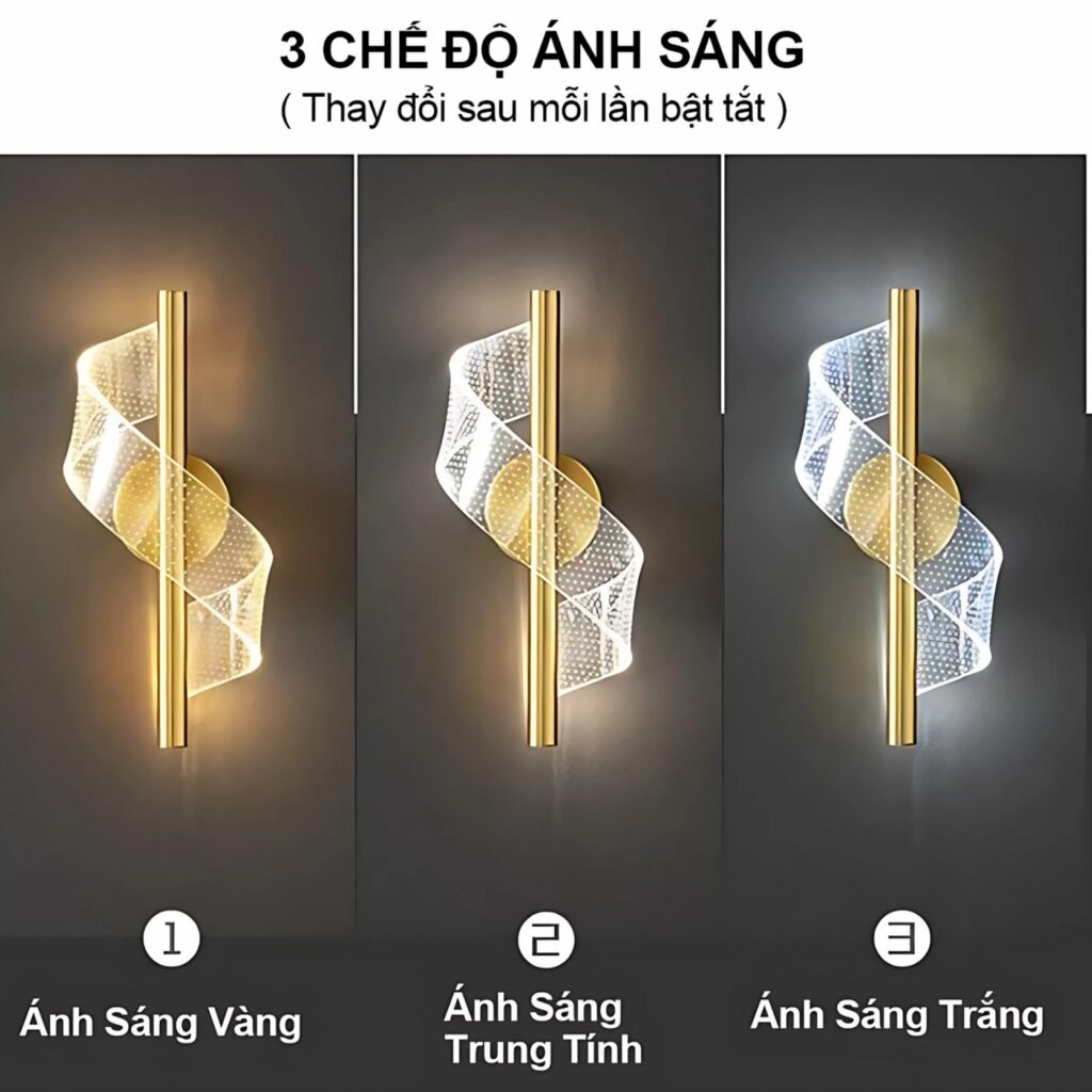 Đèn tường nghệ thuật xoắn LED TPG-VL8020