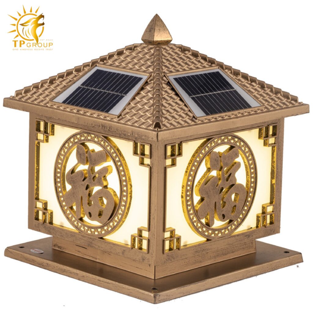 Đèn trụ cổng năng lượng mặt trời TP004 11 Đèn trụ cổng năng lượng mặt trời TP004