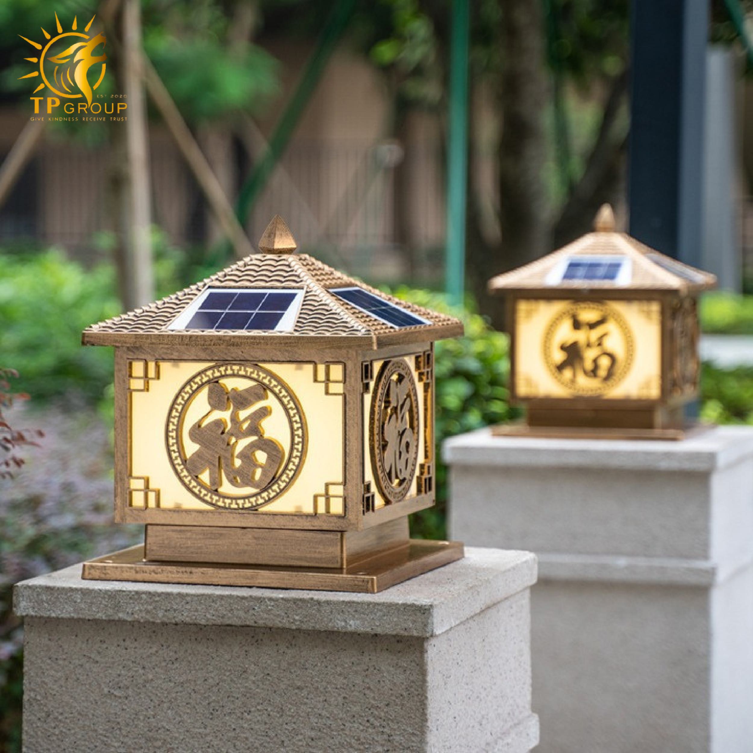 Đèn trụ cổng năng lượng mặt trời TP004 7 Đèn trụ cổng năng lượng mặt trời TP004