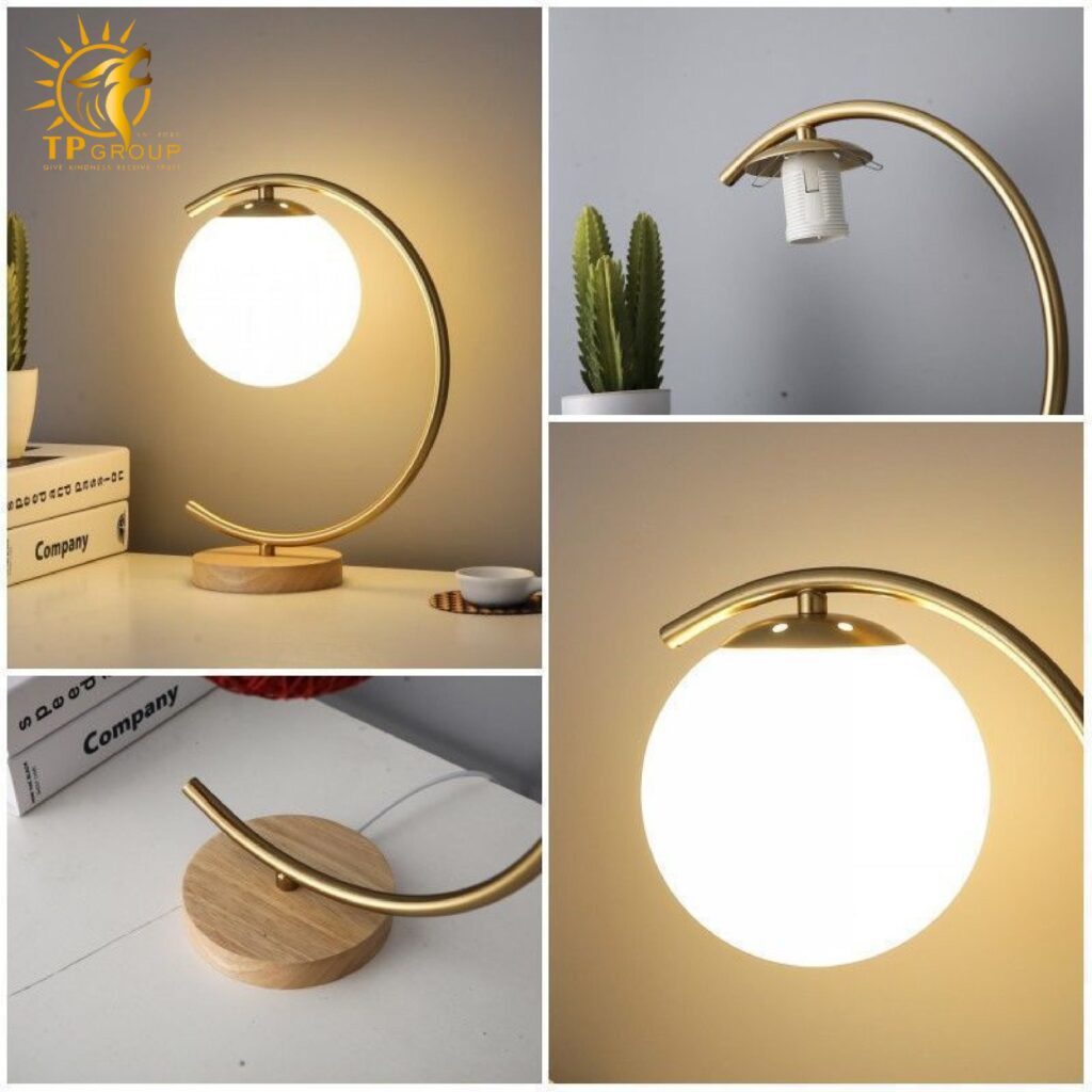 Đèn bàn chao thủy tinh BD60 18 Đèn bàn chao thủy tinh BD60