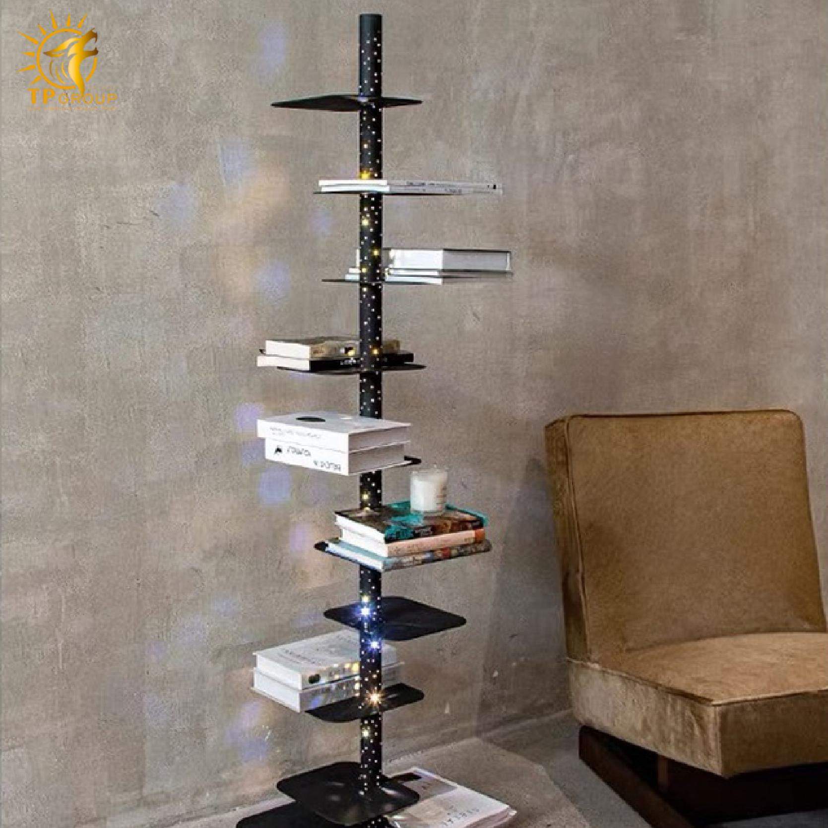 Đèn sàn trang trí độc đáo nhiều kệ tiện lợi HX2050