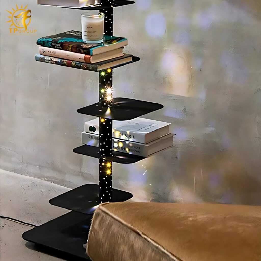 Đèn sàn trang trí độc đáo nhiều kệ tiện lợi HX2050