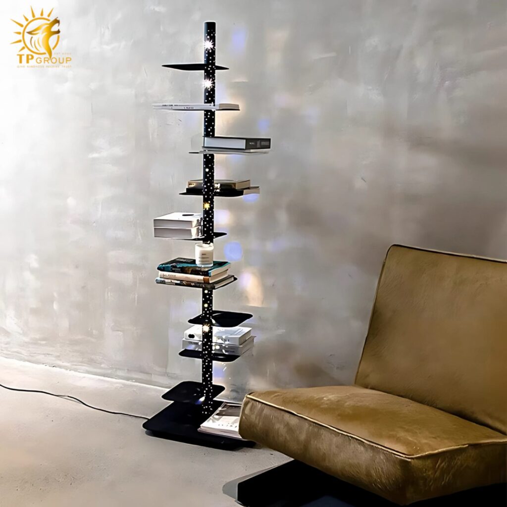 Đèn sàn trang trí độc đáo nhiều kệ tiện lợi HX2050