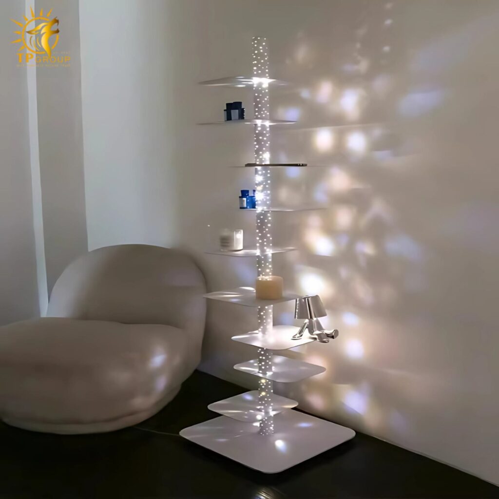 Đèn sàn trang trí độc đáo nhiều kệ tiện lợi HX2050