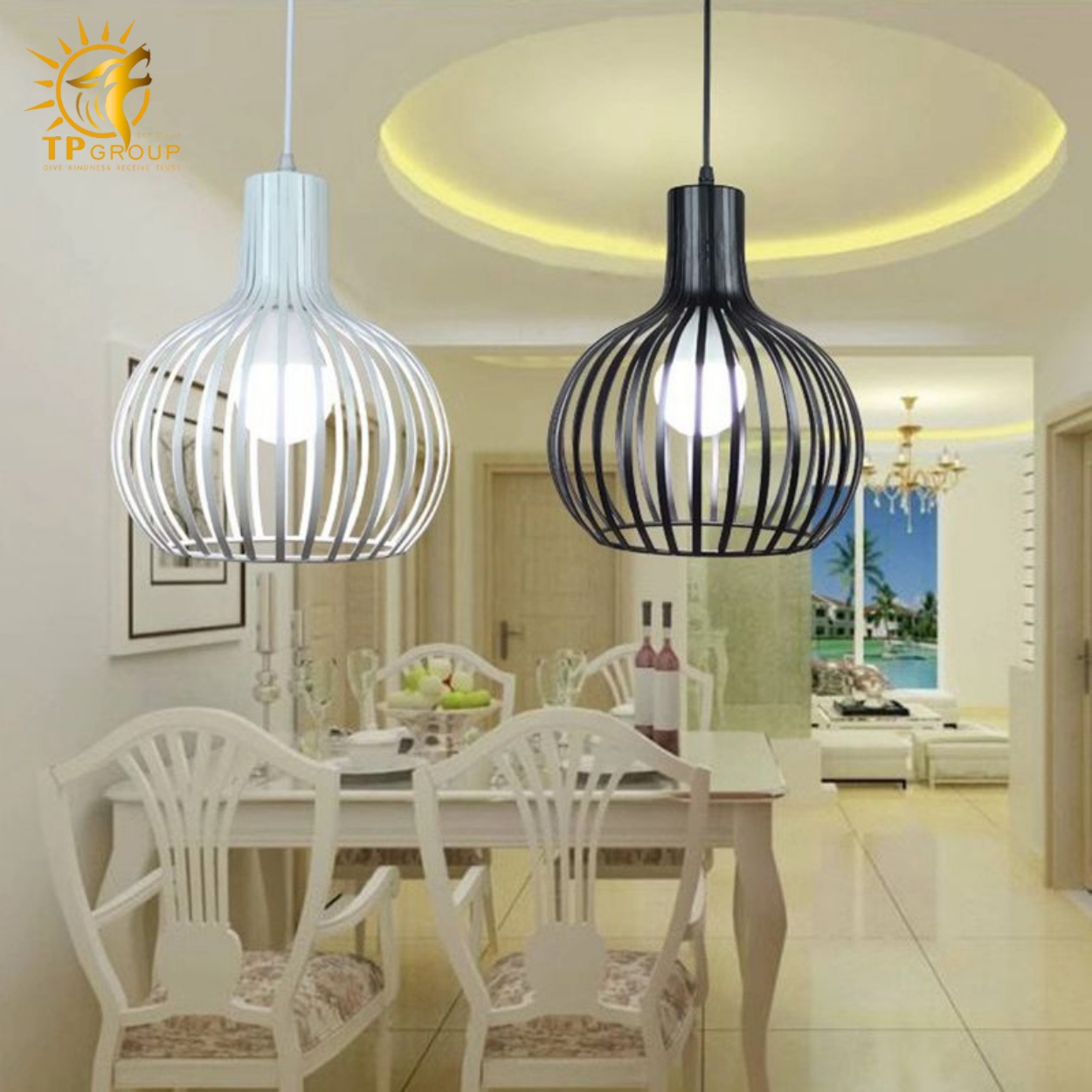 Đèn thả chao hiện đại TCF50 5 Đèn thả chao hiện đại TCF50